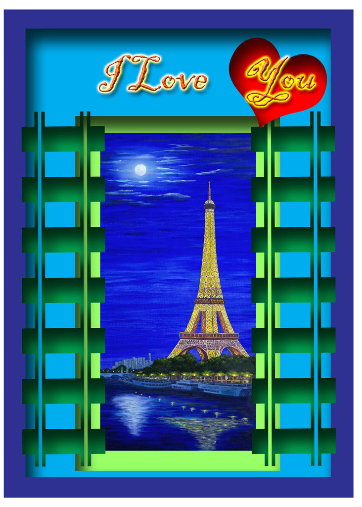 Greeting Card Plaque - I Love You