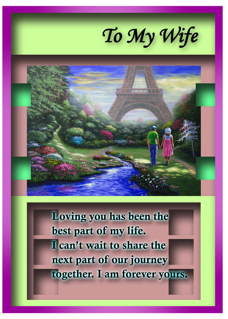 Greeting Card Plaque - To My Wife, Loving you has been the best thing in my life