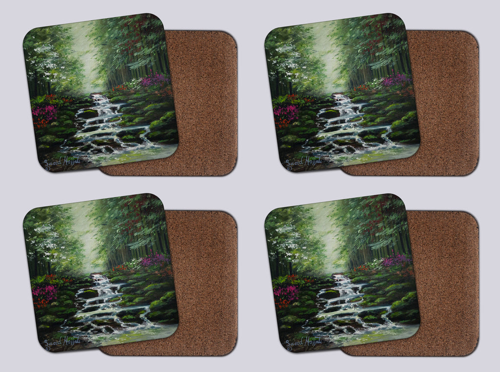 Coasters with Cork #13 "Brook of Paradise"