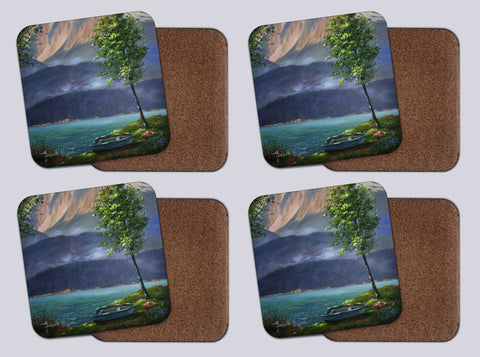 Coasters with Cork #16 "Seclusion (The Tree)"