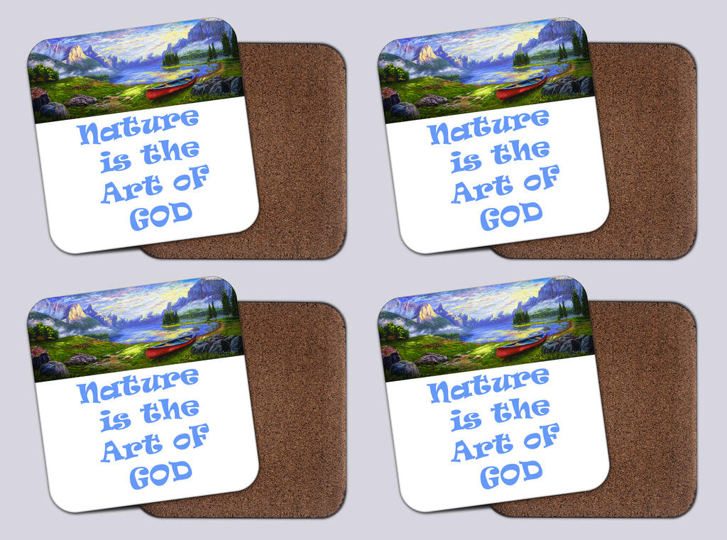 Coasters with Cork # 21 "Maligne Lake"