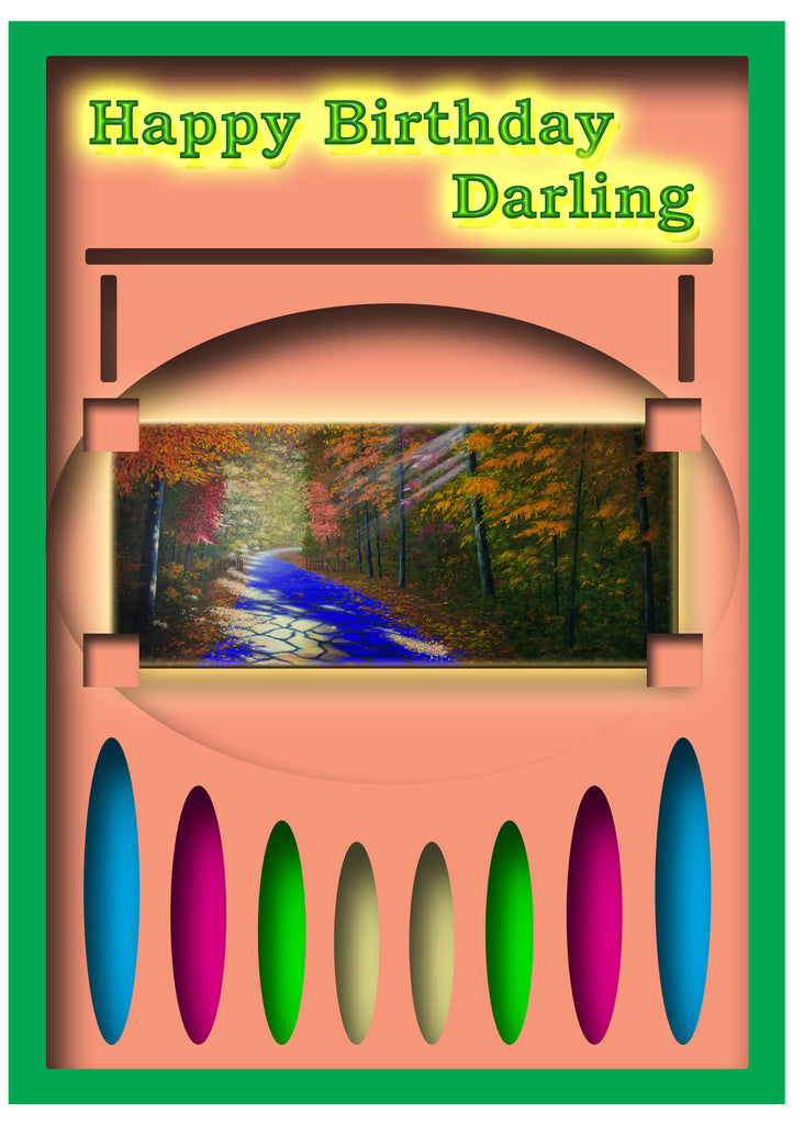 Greeting Card Plaque - Happy Birthday Darling